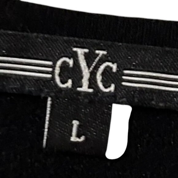 CYC black sleeveless ribbed tank top size L - Picture 4 of 4